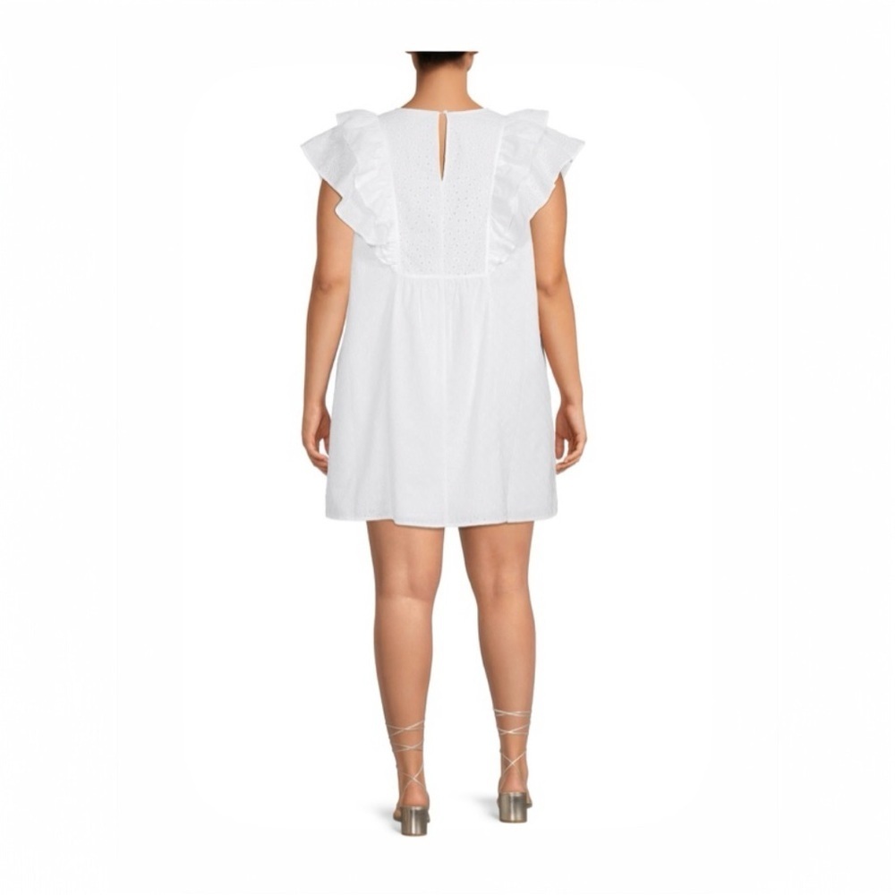 Terra  & Sky Cottagecore Woven Eyelet Dress NWT 1X - Picture 3 of 5